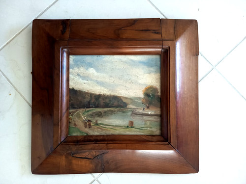Huile sur panneau - huile,