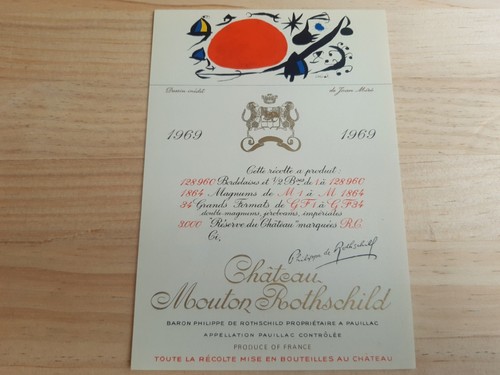 étiquette vin chateau mouton - étiquette,