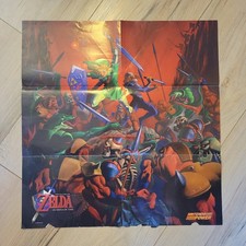 The Legend of Zelda Ocarina of Time Nintendo Power N64 Foldable Promo Poster ‘98