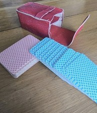 Lot Of 2 Antique GRIMAUD BP Paris Silver Edges Card Game Complete 