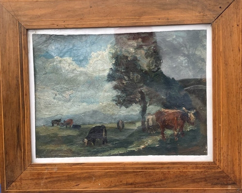 Phare tableau huile - le,