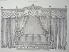 Alcove decor old wood ENGRAVING the FURNITURE GUARD DESTOUCHES 19TH CENTURY