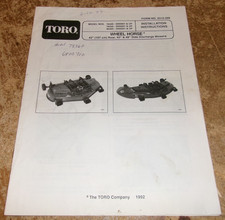 1992 toro wheel horse - 42", +