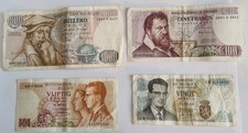 Lot de 4 billets de Belgique