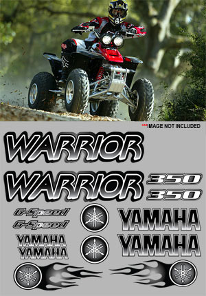 Yamaha warrior decals - warrior, black