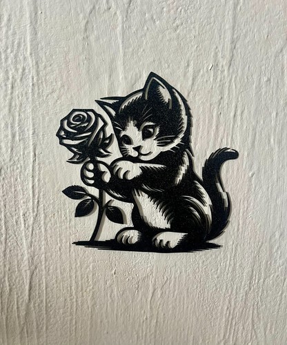 Décoration murale chat mignon - décoration,