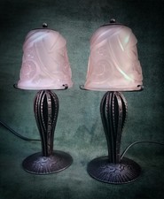 DEGUÉ : Rare Paire de lampes