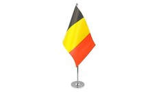 DRAPEAU DE TABLE prestige BELGIQUE 22x15cm en SATIN - GRAND DRAPEAUX DE BUREAU B