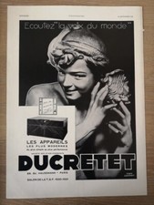 Publicité de 1930 Ducretet la