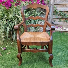 Fauteuil Enfant Ancien En Bois, Chaise, Siège, Campagne Provence, Déco Vintage.