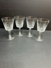 Set Of 4 Cristal D'Arques Durand Chantilly Taille Beaugency Wine Glasses 5.5”