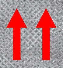 2 X ARROWS TOWING CIRCUIT RALLY RACING RACING STICKER FA123.