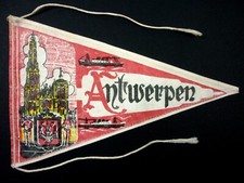 Fanion vintage de ANTWERPEN ANVERS Belgique - en tissu