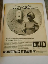 PUB Chaffoteaux et Maury les chauffe eau advert Print 1966