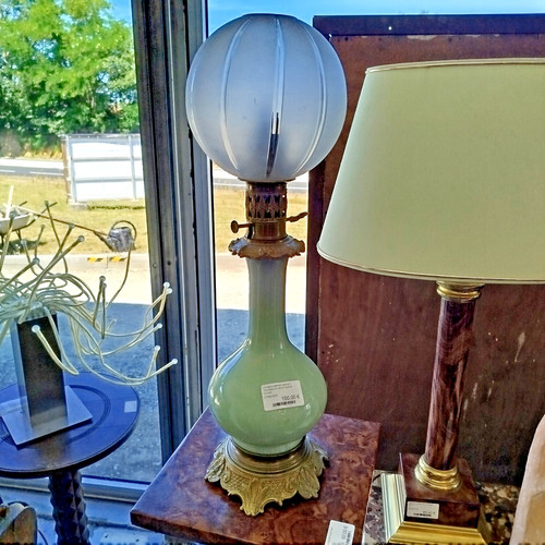 Lampe pétrole celadon - lampe,