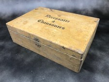 Ancienne boîte en bois / nécessaire à chaussure / caisse rangement/ VINTAGE
