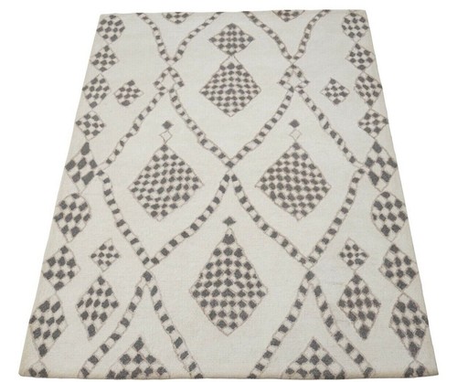 Tapis 100 laine beige marron - 100%,