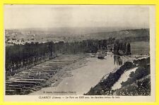 Old postcard Burgundy CLAMECY (Nièvre) Le PORT in 1869 Last WOOD TRAINS Floating