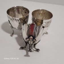 3 Coquetiers Metal Argenté