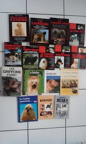 Lot livres sur les chiens - 16,