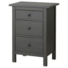 IKEA HEMNES 3-drawer chest, dark gray stained, 22-7/8" x 31-1/8" - 2 available!