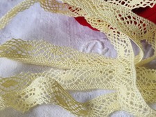 Dentelle vintage jaune  coton