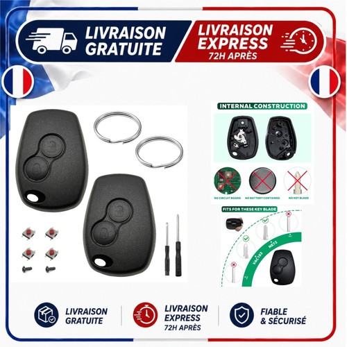 Coque clé voiture boutons - 2,