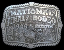 MH12131 *UNUSED* NFR ***1999 NATIONAL FINALS RODEO*** HESSTON COLLECTOR BUCKLE