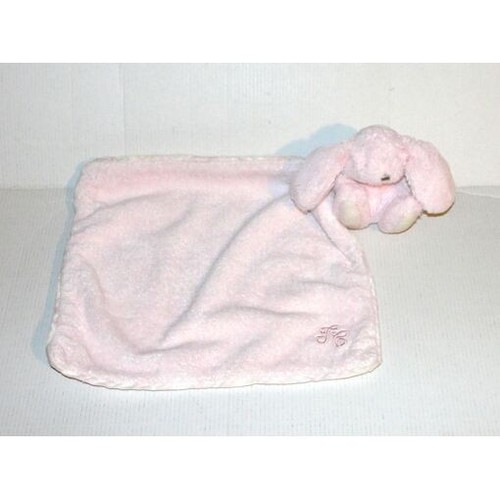 Doudou lapin rose mouchoir - rose,