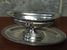 Saucière en métal argenté