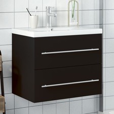 Armoire d'Evier avec Lavabo Intégré Blanc Bois d'Ingénierie Toilette vidaXL