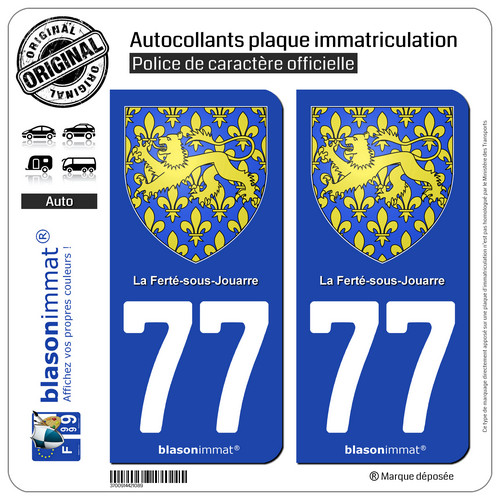 Autocollants plaque auto - 2,