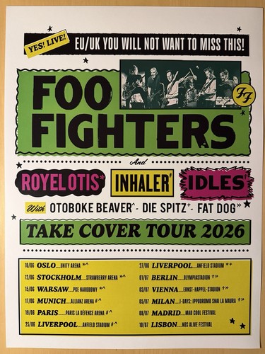 Affiche foo fighters concert - foo,