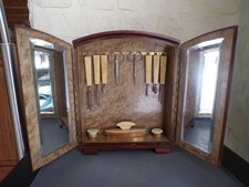 nécessaire de toilette ancien art déco armoire en loupe de thuya