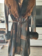 manteau cuir et fourrure