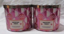 Bath & Body Works 3-wick Scented Candle Lot Set of 2 NORTH POLE PUNCH