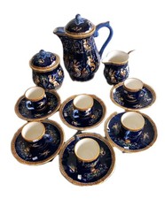 Ancien service à café / 6 tasses / en faïence de Gien modèle Renaissance