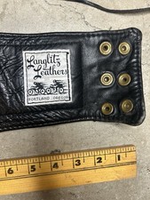 Vintage Langlitz Leathers Black Lace Up Snap Back Motorcycle Kidney Belt S/M