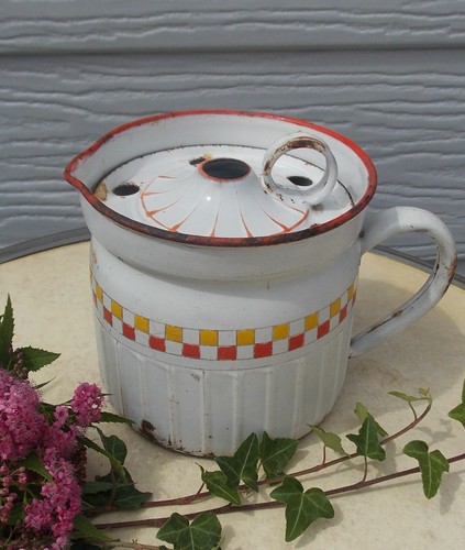 Ancien pot lait bouilloire - ancien,