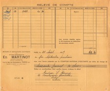 1939 ETS ED MARTINOT ENGINES AND FANS IN PARIS - M. GERARD IN VICHY