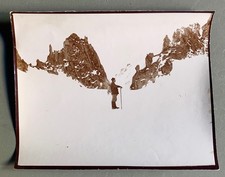 Antique PHOTO Mountaineering Mountain Mountaineer Winter Snow Ice Ice Cream Rope