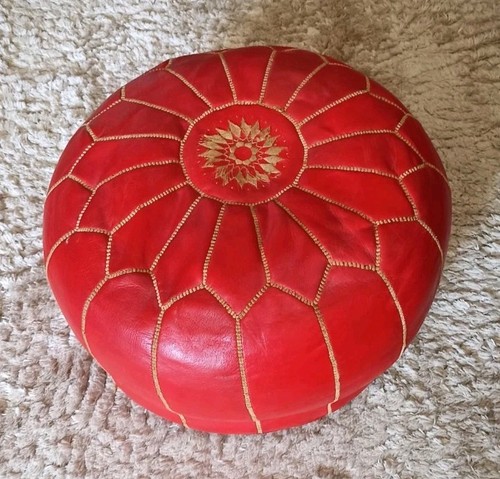Pouf marocain cuir - en,