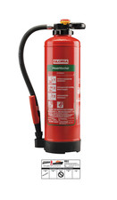 Extincteur D'Incendie Gloria SK 6 Pro, 6l Ab Extincteur Mousse Support Et Plaque