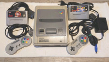 Super Nintendo SNES Console 2 Manettes Pocky & Rocky 2 NBA Jam Complète No Boîte