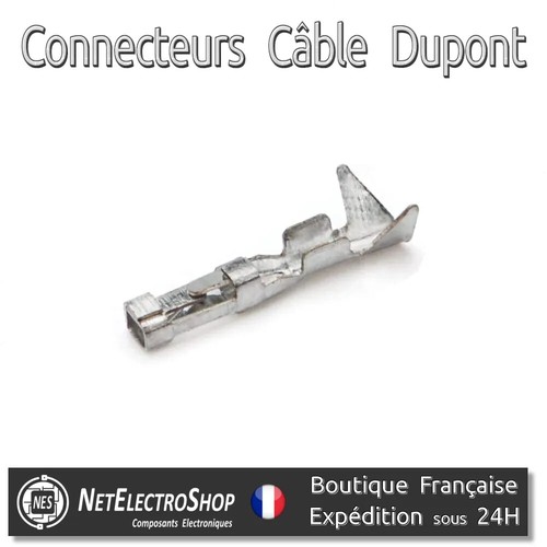 50x connecteurs dupont - connecteurs, femelle