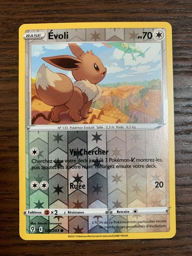 Carte pokémon reverse evoli - reverse,