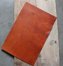 Cuir Naturel 40x60cm, Vierge Ancien, Braun Cognac, Pflanzengegerbtes