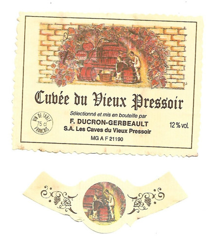 Etiquette vin cuvée - de,