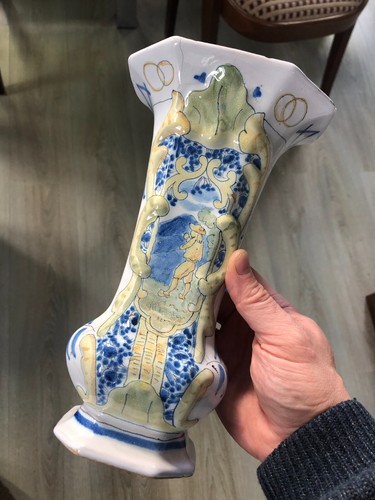Ancien vase polychrome - vase,