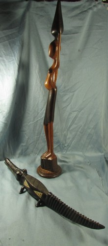 Art africain crocodile en - art, africain: